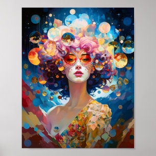 Affiche Surreal Lady Imaginaire Art