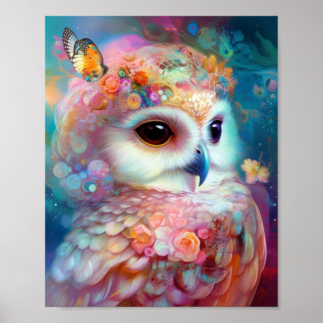 Affiche Surreal Owl Imaginaire Art (Devant)
