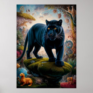 Affiche Surreal Panther Safari