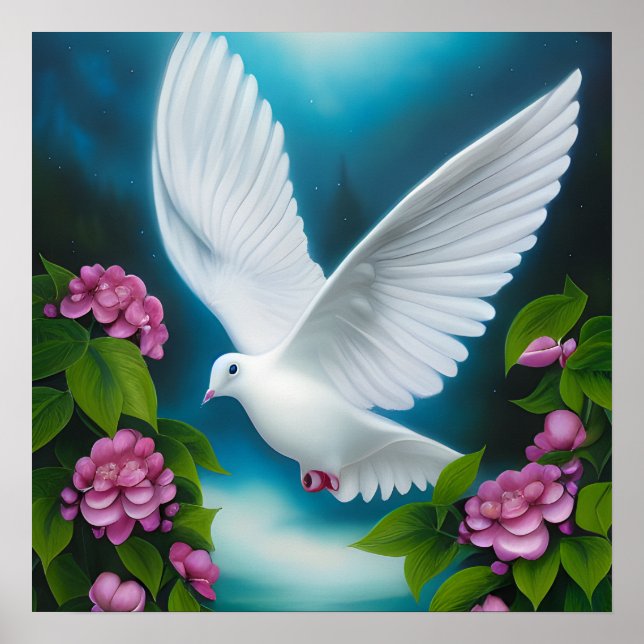 Affiche Surreal Pop Fantasy White Dove (Devant)
