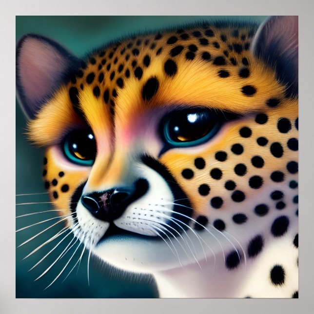 Affiche Surreal Pop Sad Cheetah (Devant)
