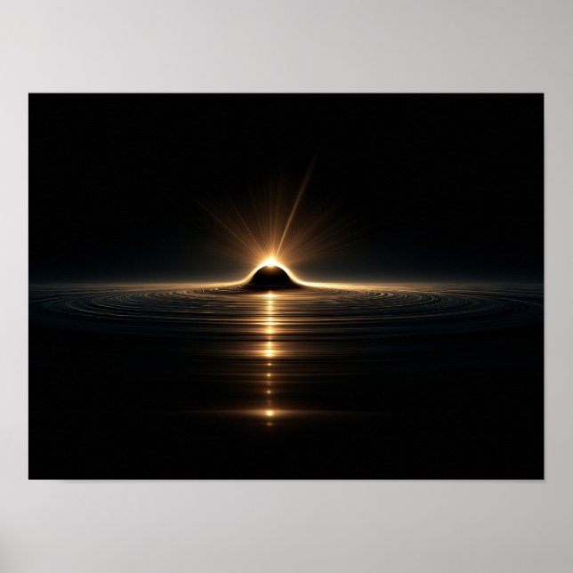 Affiche Surreal Silhouette Falling into Colorful Cosmic Vo (Devant)