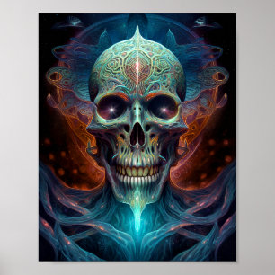 Affiche Surreal Skull Gothique Horror Art