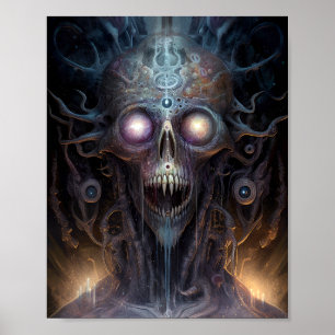 Affiche Surreal Skull Gothique Horror Art
