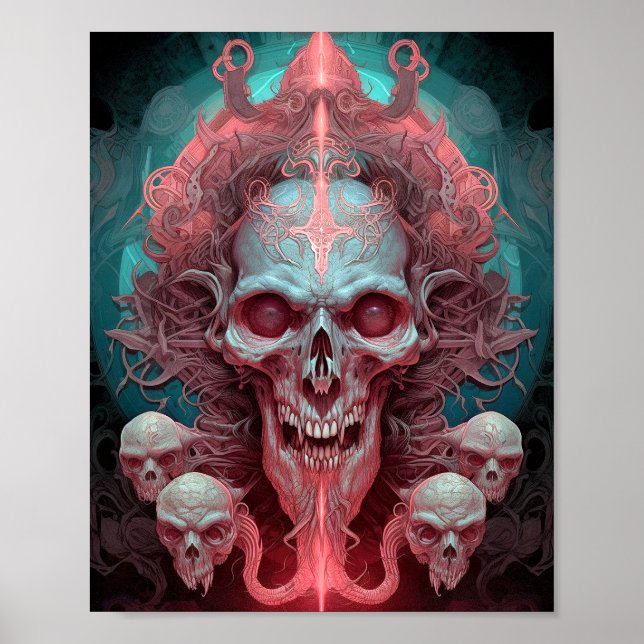 Affiche Surreal Skull Gothique Horror Art (Devant)