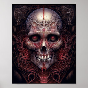Affiche Surreal Skull Gothique Horror Art