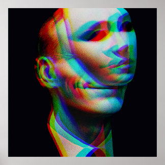 Affiche Surreal Smiling Man (Matte Print)