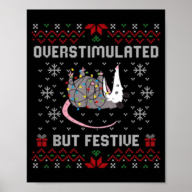 Affiche Surstimulé Mais Festif Ssum Noël Laid Xma (Devant)