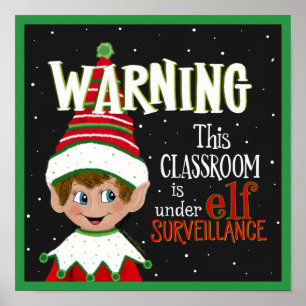 Affiche Surveillance des elfes en classe