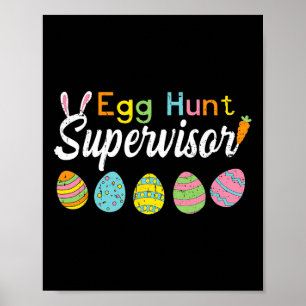 Affiche Surveillant de chasse aux œufs T-shirts de Pâques