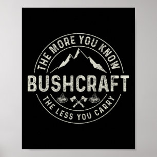 Affiche Survie Bushcraft Camping Extérieur Campeur Bushcra