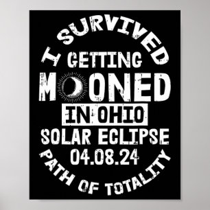 Affiche Survié Se Mooner Dans L'Ohio Solaire Eclipse Apri