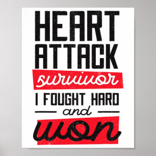 Affiche Survivant de crise cardiaque Maladie cardiaque Byp