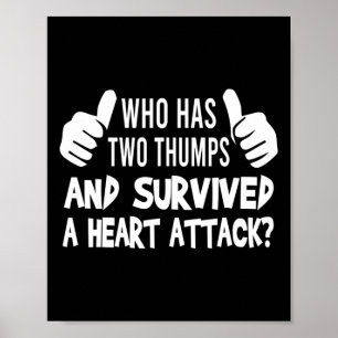 Affiche Survivant de crise cardiaque Maladie cardiaque Byp