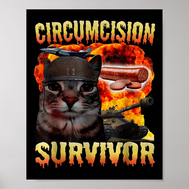 Affiche Survivant de la circoncision drôle Odly Spécifique (Devant)