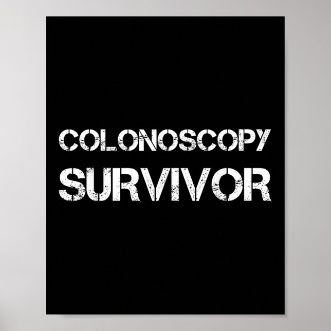 Affiche Survivant de la colonoscopie pour la sensibilisati (Devant)