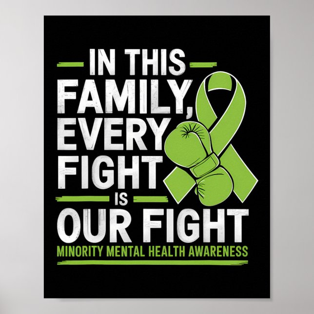 Affiche Survivant de la santé mentale Chaque combat est no (Devant)