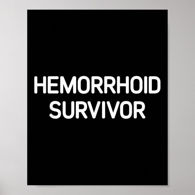 Affiche Survivant de l'hémorroïde, Amusant, plaisanteries, (Devant)