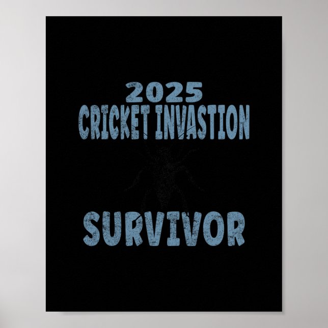 Affiche Survivant de l'invasion de cricket 2025 Grillon de (Devant)