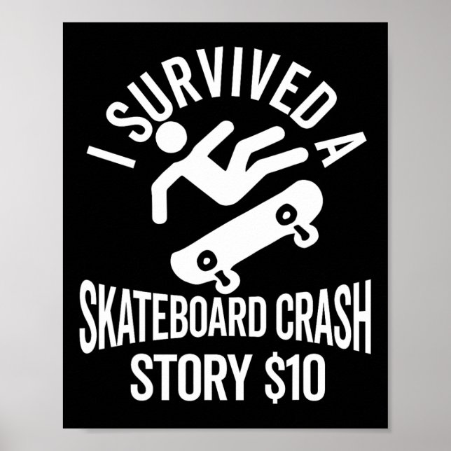 Affiche Survivant d'un accident de crash de skateboard Bon (Devant)