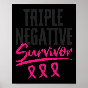 Affiche Survivant Négatif Tnbc Sensibilisation au cancer d