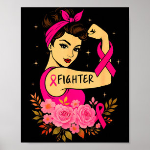 Affiche Survivante du cancer du sein Rosie Riveter Sensibi