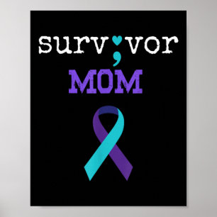 Affiche Survivante Maman - Semicolon Cadeau Prévention du