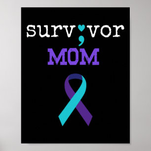 Affiche Survivante Maman - Semicolon Cadeau Prévention du