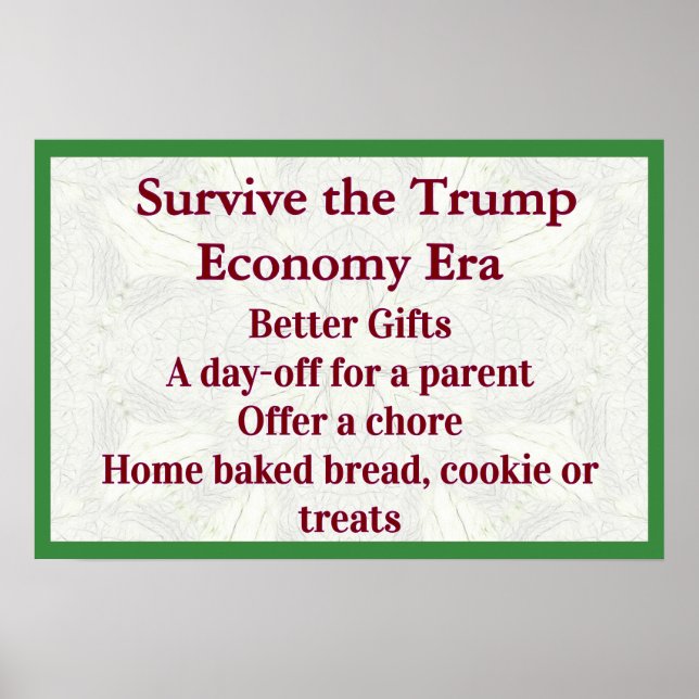 Affiche Survive Trump Economy Better Gifts (Devant)