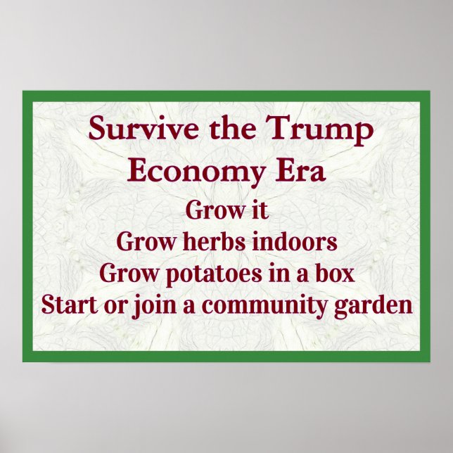 Affiche Survive Trump Economy Grow It (Devant)