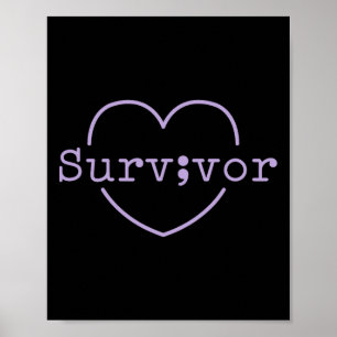 Affiche Survivor Point-virgule - Prévention du suicide San