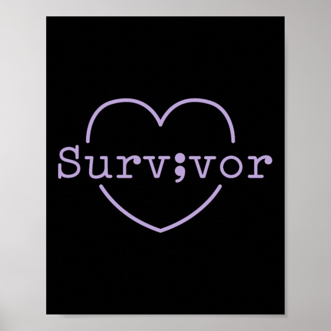 Affiche Survivor Point-virgule - Prévention du suicide San (Devant)