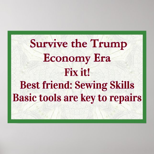 Affiche Survivre à l'économie Trump, la réparer (Devant)