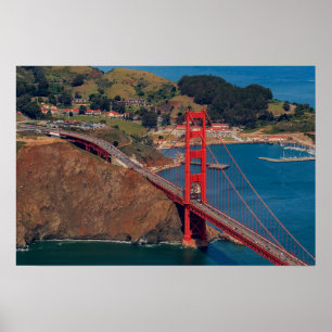 Affiche Survol du Golden Gate Bridge de San Francisco