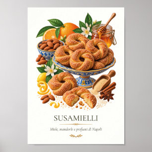 Affiche Susamielli – Vintage Italian Dessert