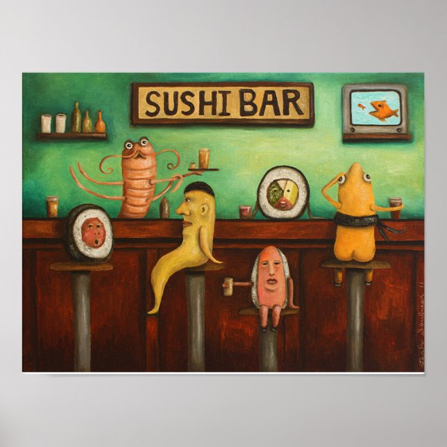 Affiche Sushi Bar (Devant)