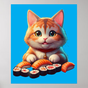 Affiche Sushi Cat