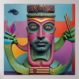 Affiche Sushi Radio Tiki Man