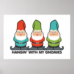 Affiche Suspendu Avec Mes Gnomes Mignon 