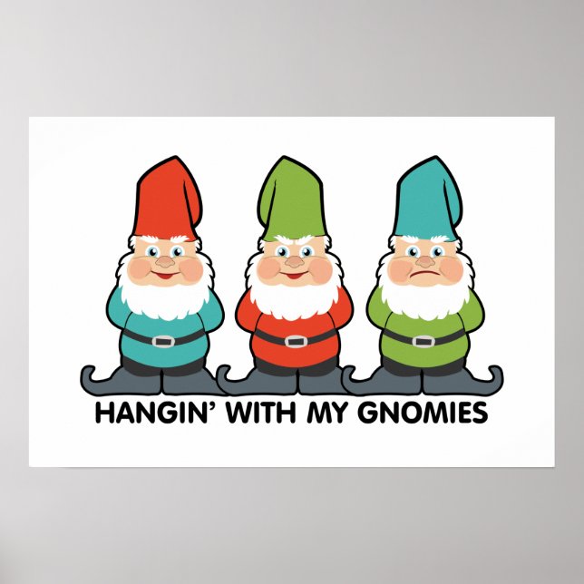 Affiche Suspendu Avec Mes Gnomes Mignon  (Devant)