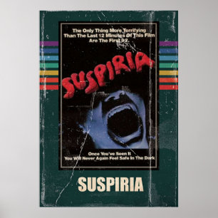 Affiche Suspiria 1977 Horror Movie VHS Style