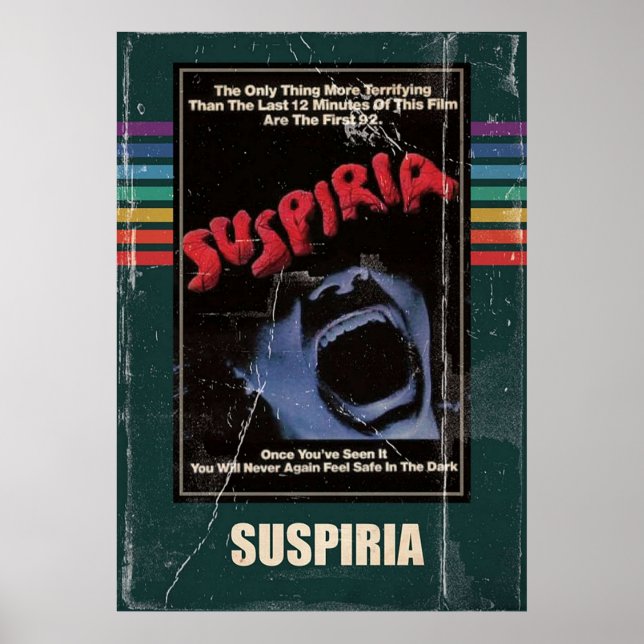Affiche Suspiria 1977 Horror Movie VHS Style (Devant)