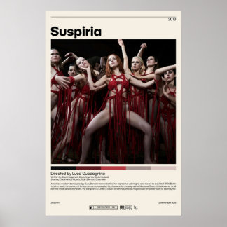 Affiche Suspiria Luca Guadagnino Film minimaliste Vintage