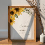Affiche SUTTON Sunflower Bachelorette Party Bienvenue 18x2<br><div class="desc">La collection Sutton présente de superbes tournesols peints à la main et de la verdure. Les couleurs riches et les détails complexes des tournesols apportent un sentiment de beauté naturelle et de chaleur à tout événement. Cette collection est un choix idéal pour les événements d'été et d'automne, car elle saisit...</div>
