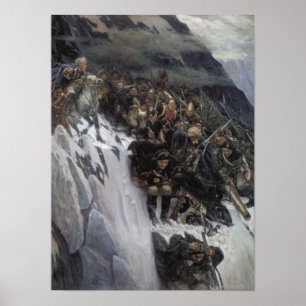 Affiche Suvorov Traversant les Alpes