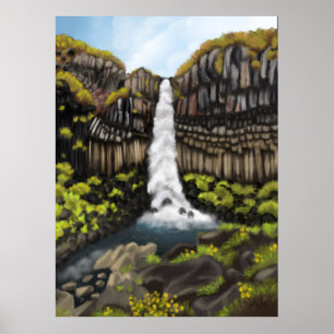 Affiche Svartifoss Serenity : Irish Waterfall Wonderlan