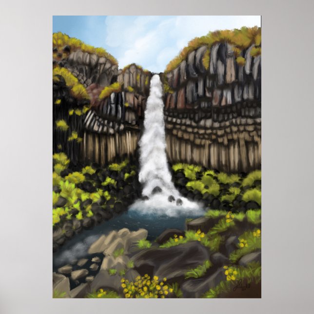 Affiche Svartifoss Serenity : Irish Waterfall Wonderlan (Devant)
