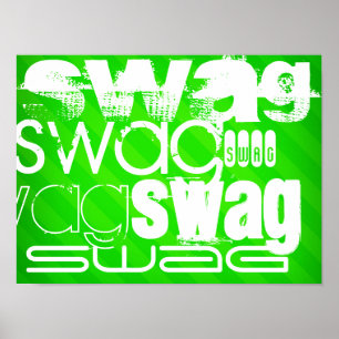 Affiche Swag ; Neon Green Stripes
