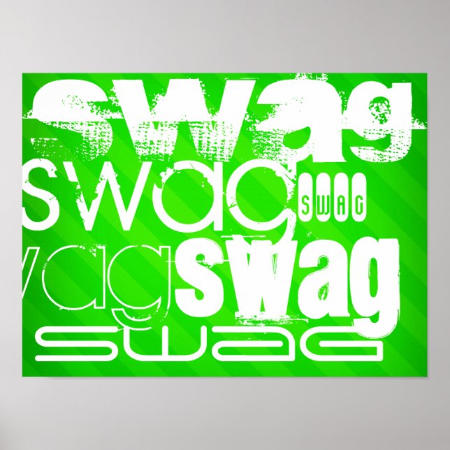 Affiche Swag ; Neon Green Stripes (Devant)