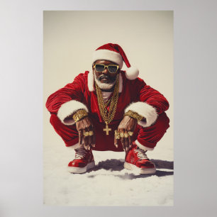 Affiche Swag Père Noël Une prise moderne sur l'icône de la